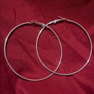 Elegant Silver Hoop Earrings